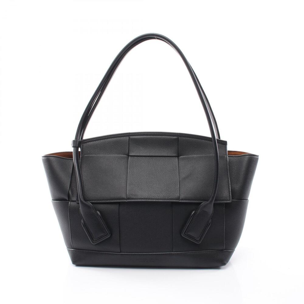 Bottega Veneta Arco Maxi Intrecciato Tote Bag Leather Black
